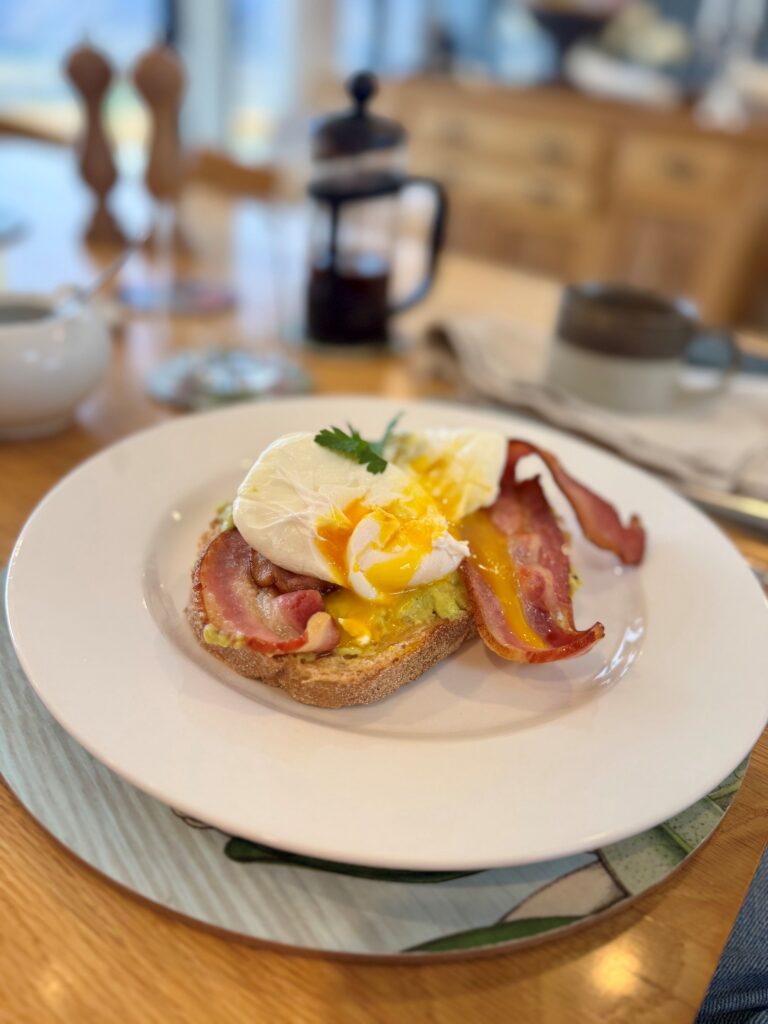 Matagouri Lodge Poached Eggs on Toast Fresh eggs laid by the Matagouri Lodge hens